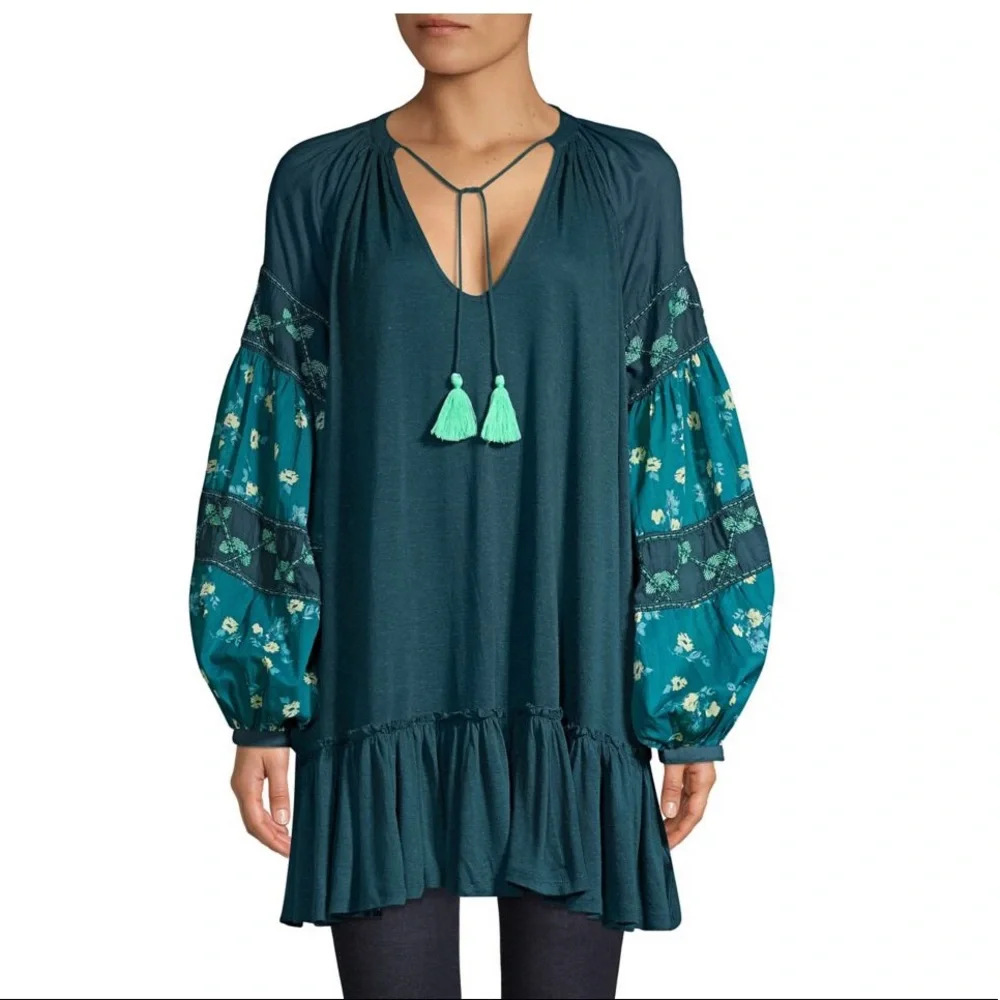 FREE PEOPLE Mix It Up Tunic Mini Dress - Picture 5 of 8